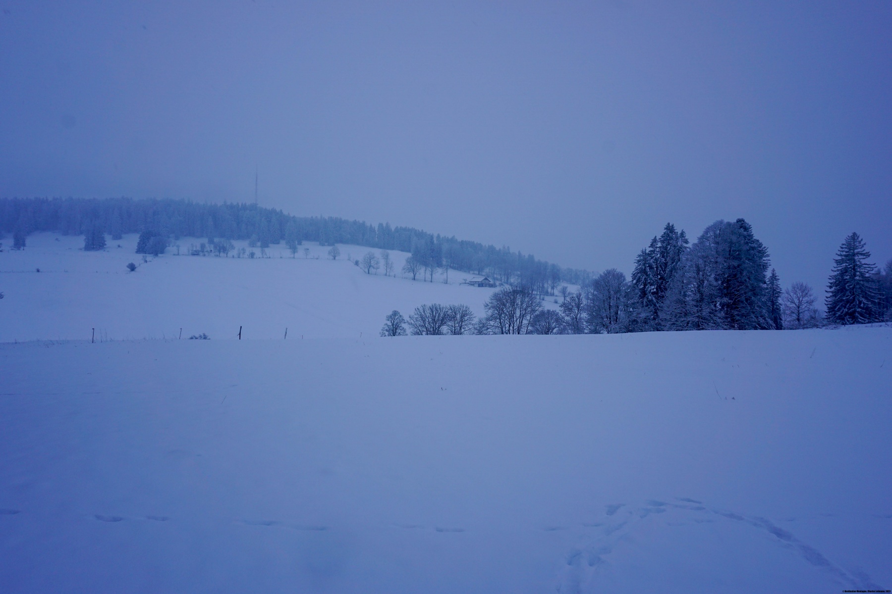 Depuis Renan à La Chaux-de-Fonds sous la neige