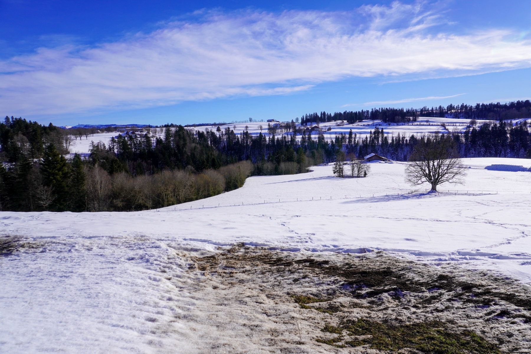 The Combe du Valanvron in winter conditions